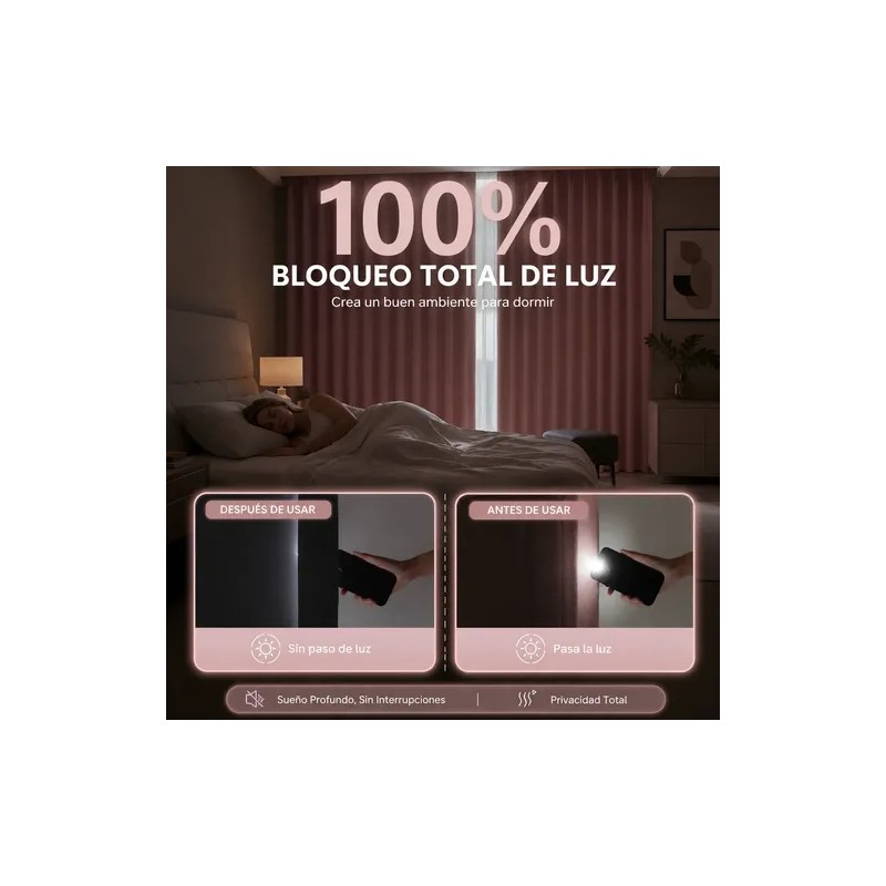 2 Panele Cortinas Blackout Para Ventana 265x160cm Habitacion