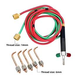 YaeTek Jewelry Micro Mini Gas Small Torch Welding Soldering Gun Soldering Torches Soldering kit with 5 Weld tips for Oxygen Cylinders, Hoses - Acetylene for Jewelers