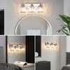 Haolaike 3 Lights Crystal Bathroom Vanity Light Modern Chrome Bathroom