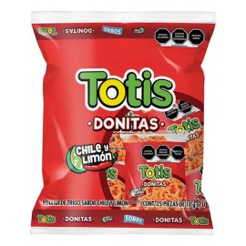 Totis Donitas Chile Y Limón 25piezas 10g. C/u