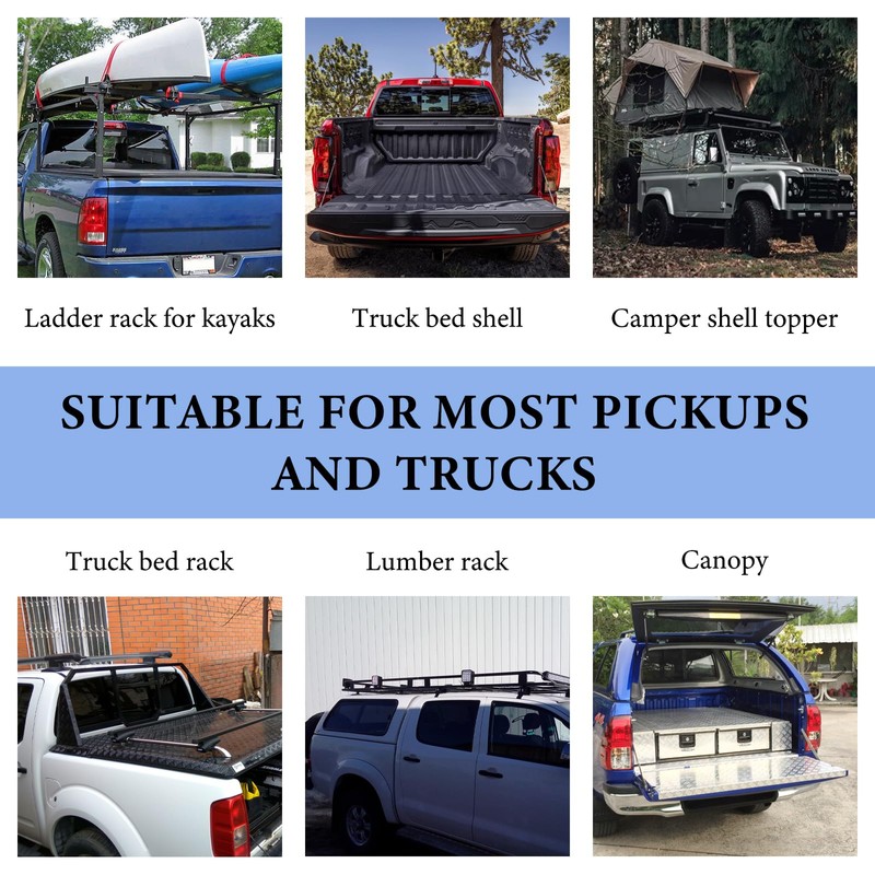 ZNDAW 4PCS Camper Shell Clamps, Heavy Duty Truck Cap Mounting
