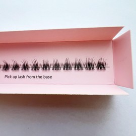 Natural Clusters Lashes, Premium Individual Lash Clusters C-Curl 22 pcs by Pretty In The City (8mm)