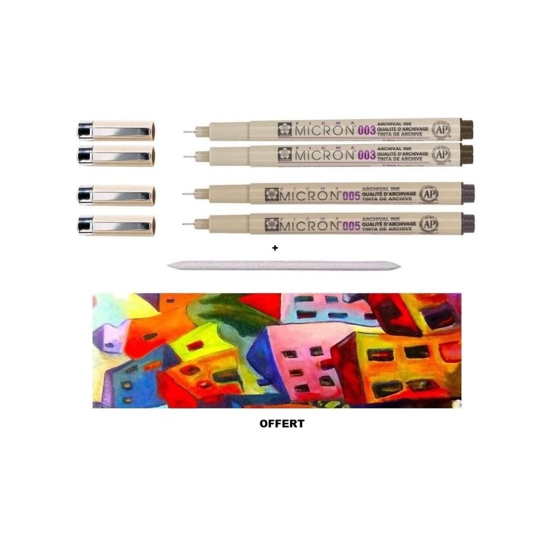 Sakura Pigma Micron Sepia 003 .003. 005. 005 Fineliner Pens