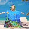 FEBE Bath Poncho Children's Ocean Bath Towel with Hood Bathrobe