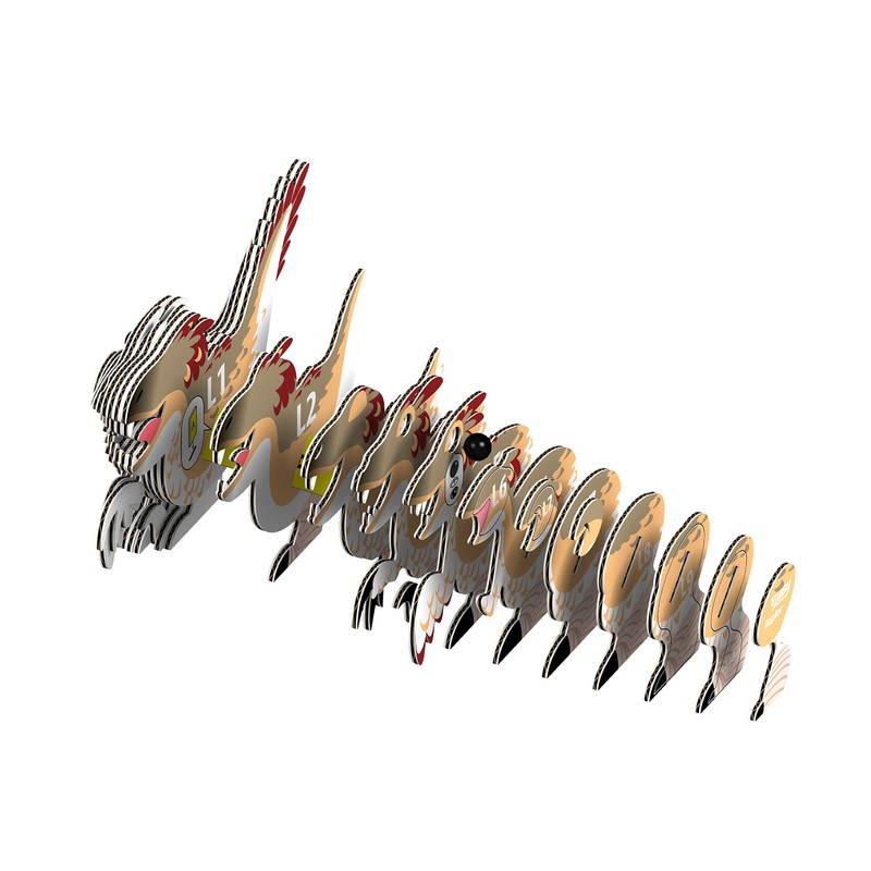 EUGY 3D Raptor Dinosaur Craft Kit