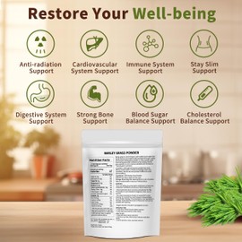 Hudetex Barley Grass Juice Powder 12 oz - 100% Pure Wheatgrass Powder, Supports Cardiovascular, Liver and Digestive Function, Vegan, No Maltodextrin & Sugar.