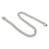 19.7in Necklace Rhombus Full Rhinestones Cool Double Layered Chain Necklace