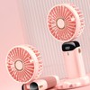 Folding Fan USB Digital Display Handheld Ergonomic Handle ABS PC