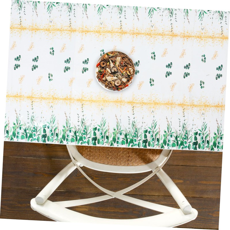 VICASKY Eucalyptus Leaf Table Cover Stylish Tablecloth for Parties Events