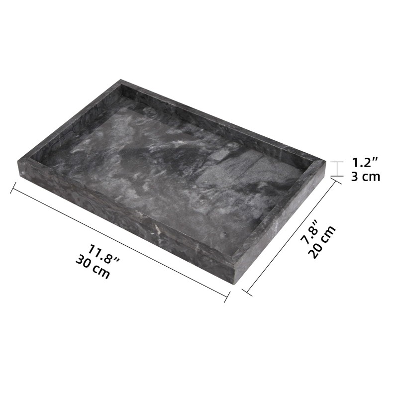Marble Bathroom Vanity Tray, Natural Luxury Vanity Home Kitchen Bathroom