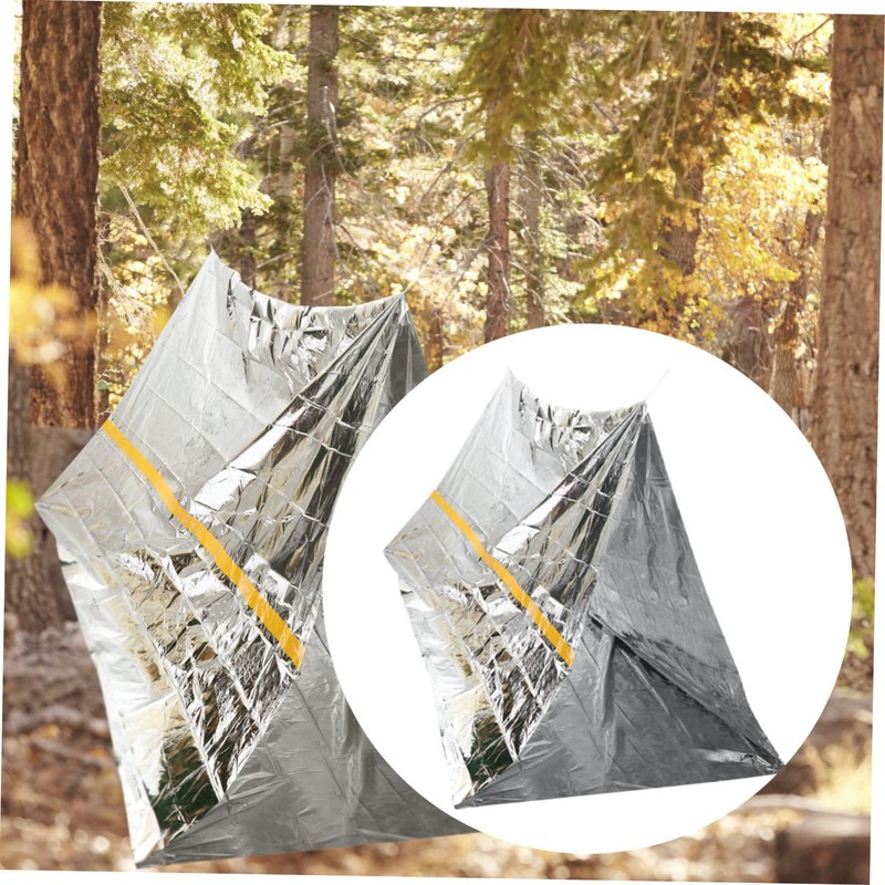 Kisangel 2pcs Portable Emergency Tube Tent Windproof Survival Shelter for
