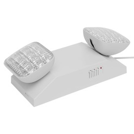 KOLHGNSE 6 Pack LED Emergency Lights, Dual Head Exit Light with Battery Backup 3H Runtime, Wall Ceiling Mount Office Hotel Stairway (White)