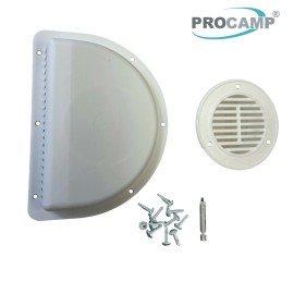 ProCamp RV White Cargo Trailer Air Flow Vent Kit W/ Installation Accessories