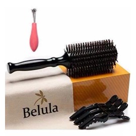 Belula Cerdas De Jabalí Cepillo Redondo Para El Brushing Conjunto.