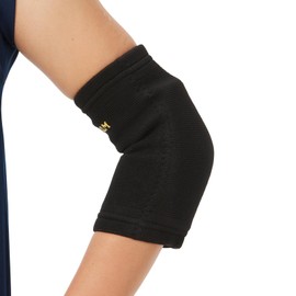 D&M 737 Elbow Support, Volleyball Elbow Support, 0.5 inch (12 mm), Thin Pad, Long Type, Black, S Size, Made in Japan, Support, Sweat Absorbent, Quick Drying, Stretchable, Breathable, Unisex, Shock