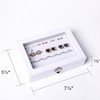 Frebeauty Rings/Earring Organizer Tray with Clear Lid,7 Slots Ring Box