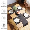 Encasa Table Runner for 8 Seat Dining Room, Solid Grey,