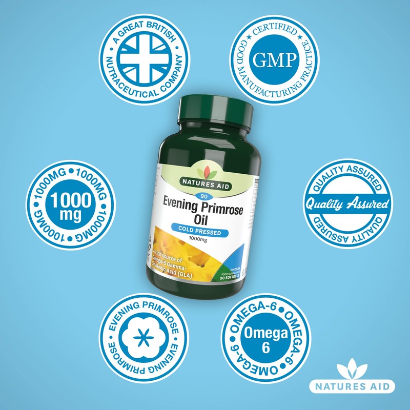 Natures Aid Evening Primrose Oil 1000 Mg, 90 Capsules