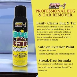 Lifter-1 Bug and Tar Remover for Cars, Trucks, RVs, and SUVs, Fresh Citrus...