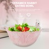 Holibanna Rabbit Bunny Ceramic Bowl Easter Fruit Bowls Easter Salad
