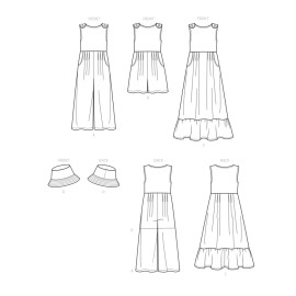 Simplicity SEWING PATTERN Girls Clothing Clothes Jumpsuit Romper Dress Hat Easy Teen 9617 - Girls 7-8-10-12-14