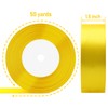Showin 1 1/2 Inch Double Face Satin Ribbon Yellow, 50Yards