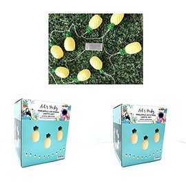 Garden Ease HT (2 Packs) Pineapple LED String Lights, 20 LED Battery Powered Fairy String Lights for Wedding, Valentine's Day Party, Indoor and Outdoor Decoration. (Total Length 11FT)