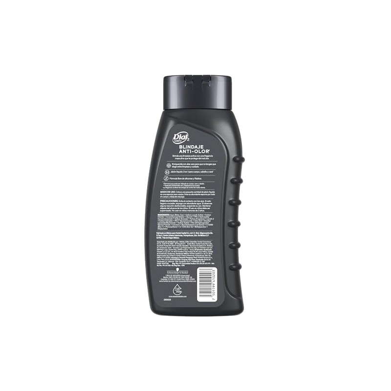 DIAL Jabón líquido corporal para Caballero, 473ml, 3 en 1