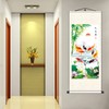 FOVNOT Asian Silk Scroll, Asian Wall Scroll Asian Wall Art