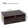GENRICE Wooden Silverware Chest without Silverware Double-layer, Silverware Box Storage