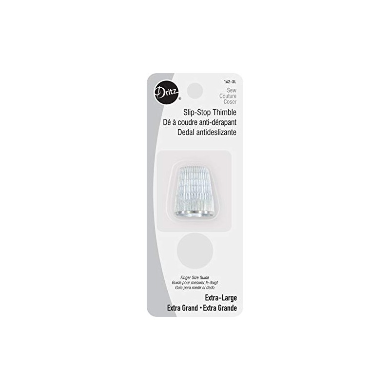 Dritz 162-XL Slip Stop Thimble, Size Extra Large , Silver