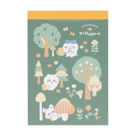 Sunstar Stationery Chiikawa 735702 Memo Mini, Loose Nagano LINE Stamp, CHIIKAWA Hygge Hygge, 2 Patterns, 100 Sheets