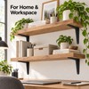 Floating Shelf L Brackets – Black Steel Wall Mount Supports
