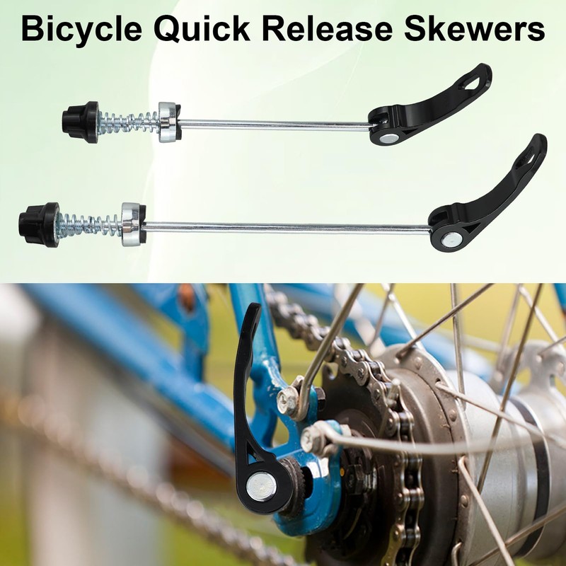 JRSHIRLEYLTD 1 Piece Quick Release Front and Rear Wheel Quick