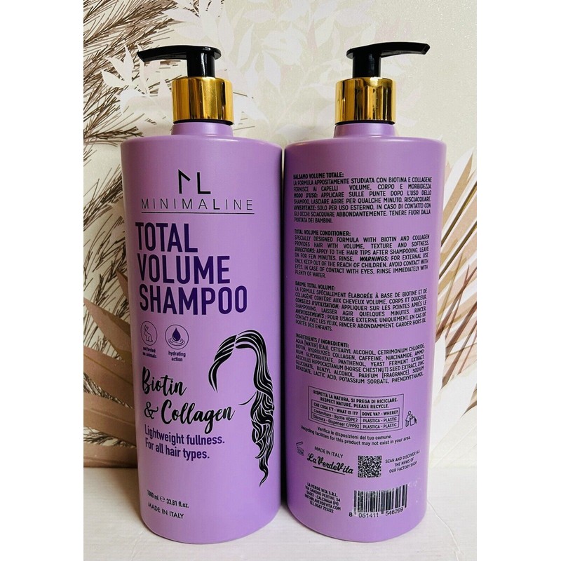 Minimaline ~ Biotin & Collagen Total Volume Shampoo & Conditioner