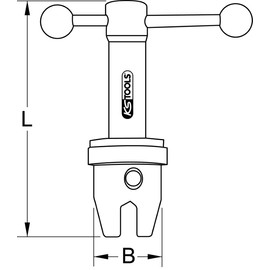 KS Tools 116.2002 Valve fix+bath tub adaptor, 2pcs, 50mm