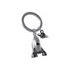 Fusée Solar Planet Keyring, Black, Silver, One Size