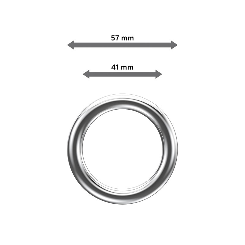 Interdeco Gardinenringe mit Faltenhaken/Kunststoff-Ringe in Chrom-farbig für Gardinenstangen 28 mm