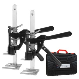 Labor Saving Handle 12" Lever Tool Lifts 2pcs, Wall Tile Locator, Multifunctional Lift Height Adjuster, Door Panel, Lifting Cabinet Jack, Lifts 6.69" Holds 330 lbs (Kinggang Black Tool Box)