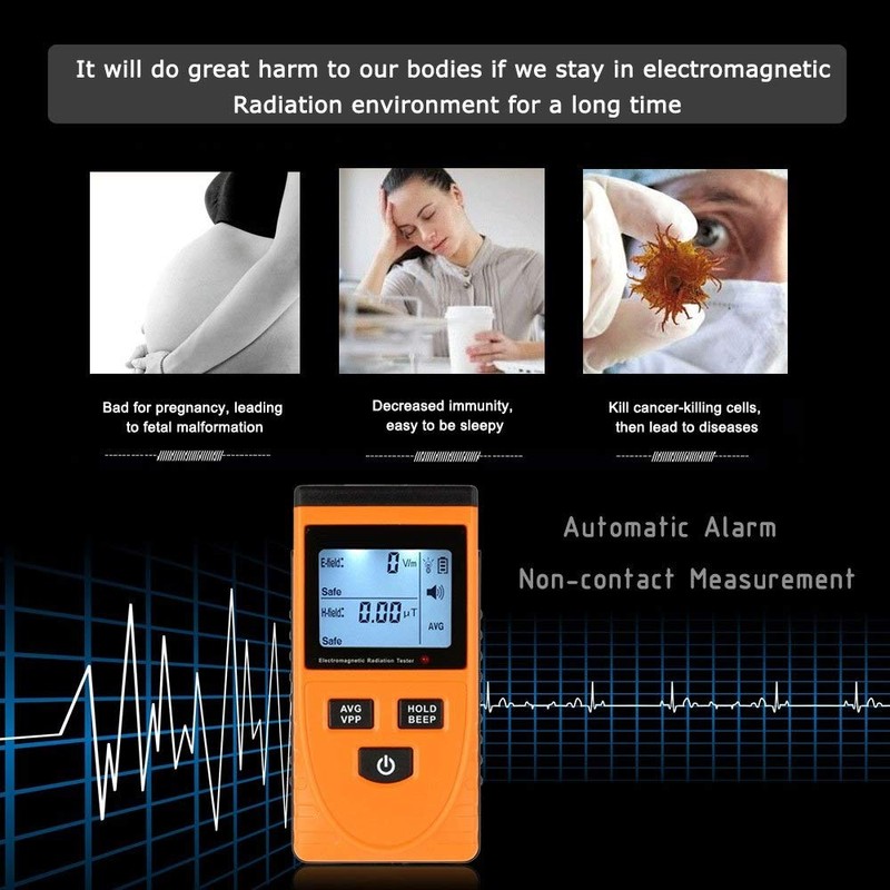 GM3120 Digital Electromagnetic Detector, Electromagnetic Wave Meter, Dosimeter, Detector Meter,