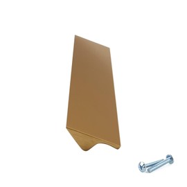 M4TEC Bar Kitchen Cabinet Handles, Kitchen Cupboard Door Handles, Wardrobes and Drawers, Bedroom Furniture Finger Edge Pull Handle Brushed Brass. VE8 Series: 64 mm Pack of 10