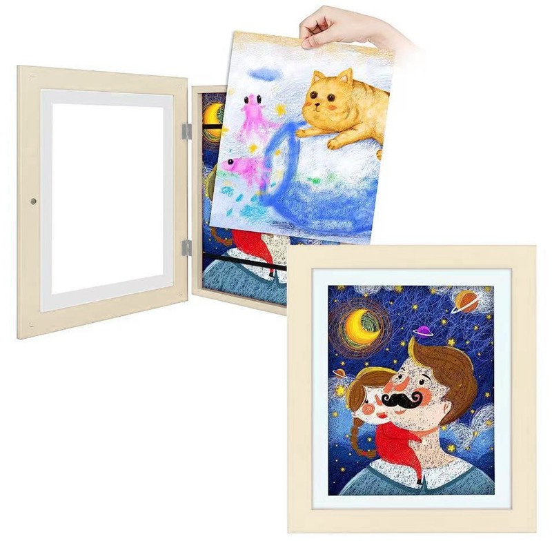 Kids Art Frames DIY Artwork Picture Front Openning Frame Children