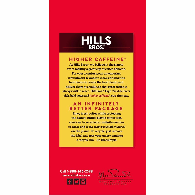 Hills Bros. High Yield Ground Coffee – Premium Arabica Coffee