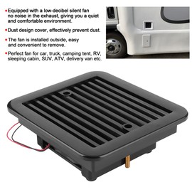RV Side Vent Fan, 12V 4W 3000 r/min Air Vent Ventilation Exhaust Fan Cooling Exhaust Fan, Dustproof Motorhome Roof Vent Fan with Shutters, Brushless Motor, for Trailer Boat Marine Yacht SUV ATV