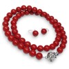 B-style Coral Necklace, Synthetic 16.5 inches (42 cm), Earring Set,