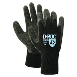 MAGID D-ROC ANSI A2 Thermal Latex Palm Coated Work Gloves, 1 Pair, GP400W