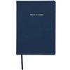 C.R. Gibson Large Navy Blue Leather Journal Notebook, 7.5'' W