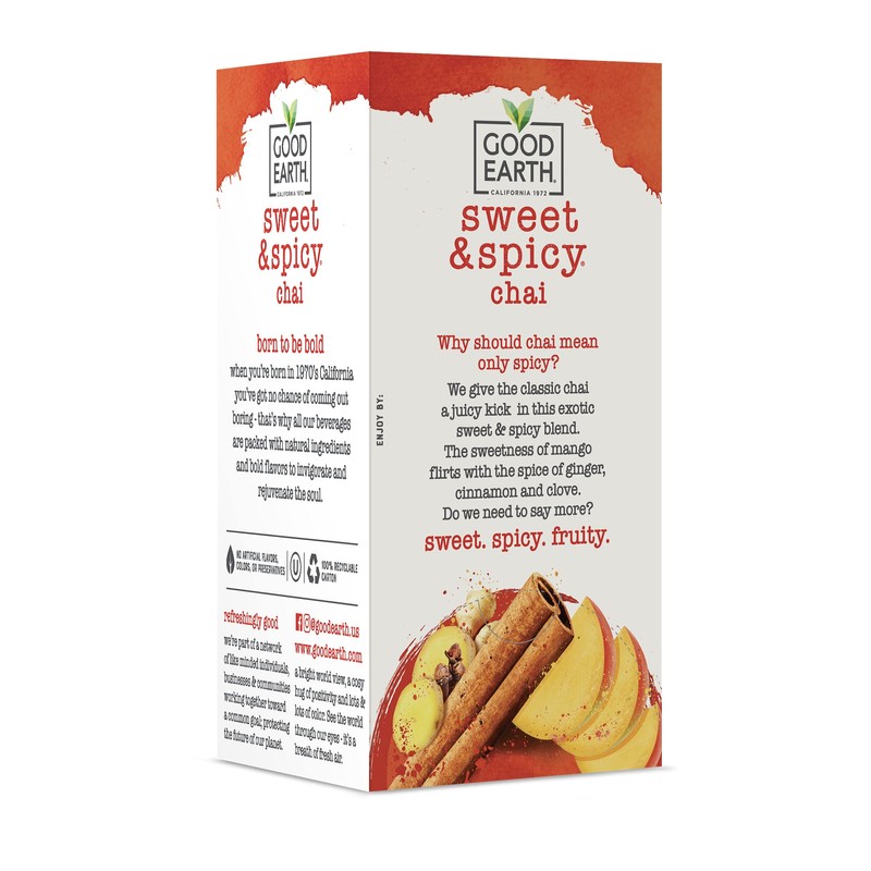 Good Earth Tea Sweet & Spicy Chai Black Tea, 18