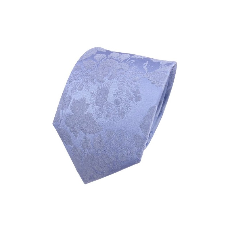 TigerTie Designer Silk Tie Blue Light Blue Patterned - Tie