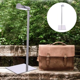 jojofuny Handbag Display Rack, Metal Adjustable Purse Display Stand, Single Hanging Hook Bag Display, Women Bag Display Rack Holder (Steel Color)